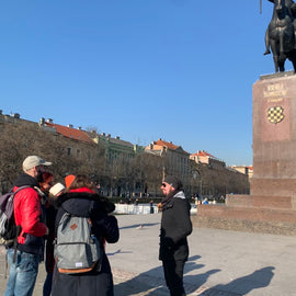 Eclectic Zagreb walking tour - King Tomislav - first Croatian king - Coat of arms - culture - history - fun - Lower Town - Croatia
